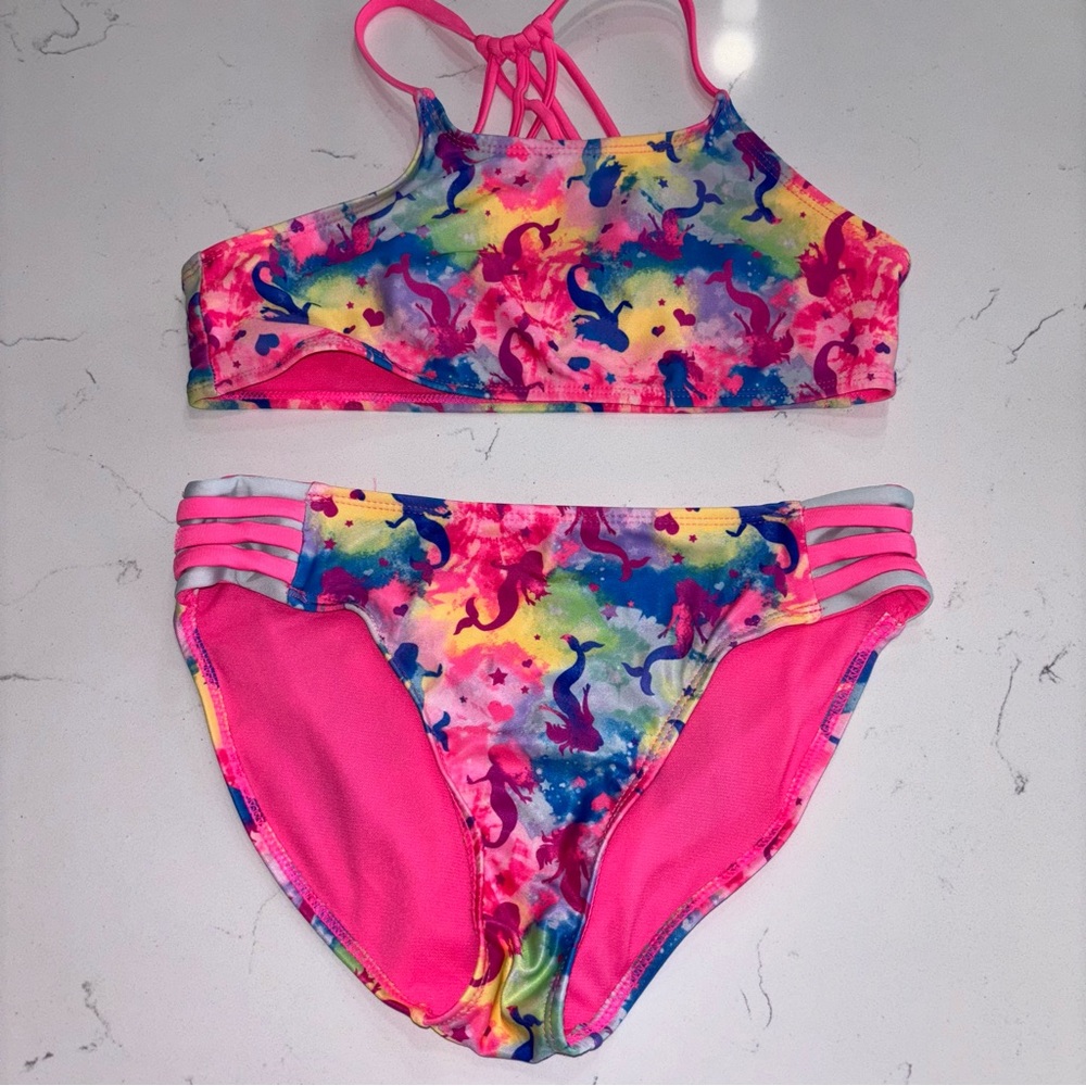 Girls Mermaid Swim Bikini – Size Large (10/12)